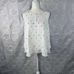 LOFT Sleeveless Layered Blouse – Size XS